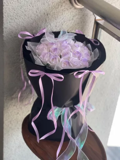 Lavender Elegance Soap Rose Flower (Soap Flower)