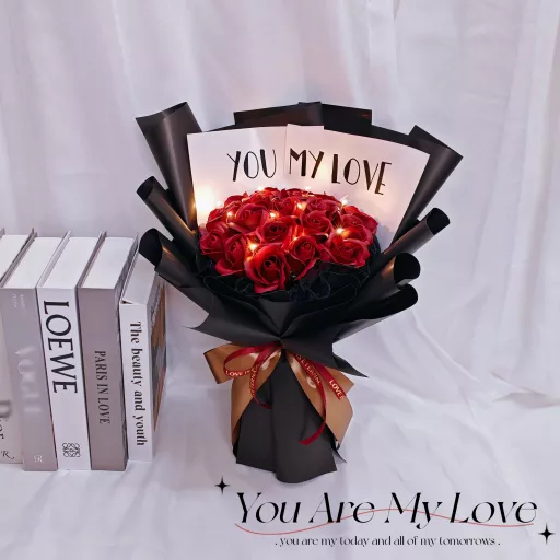You Are My Love ❤️ 19 Stalks Soap Flower Bouquet