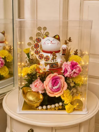 Lucky Fortune Cat Floral Box｜招財納福・招財貓花藝禮盒