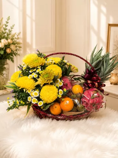 Golden Prosperity Fruit & Flower Basket    金玉满堂鲜花水果篮