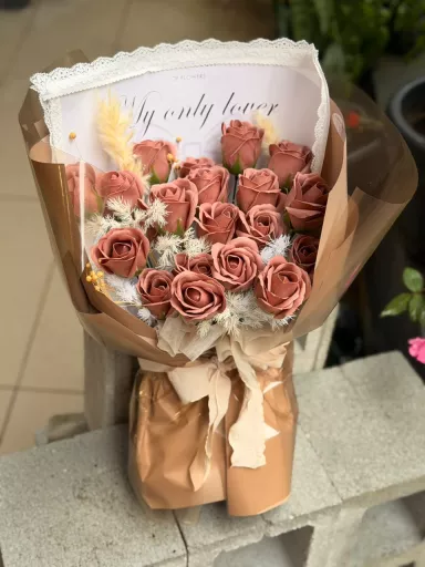 Mocha Romance Soap Flower Bouquet (Soap Flower)