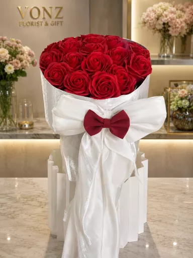 Red Soap Roses Bouquet