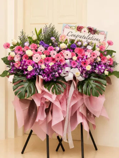 Purple Harmony｜紫韻花漾・雙座開業花牌