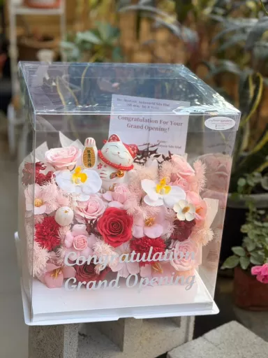 Prosperity Bloom Acrylic Flower Box (Soap Flower)