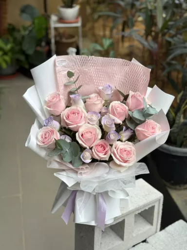 Pastel Romance Rose Bouquet （20）(Fresh Flower)
