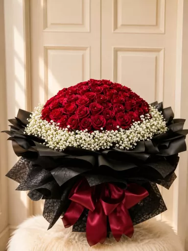 Eternal Love Red Rose Bouquet 中文： 永恒之爱红玫瑰花束