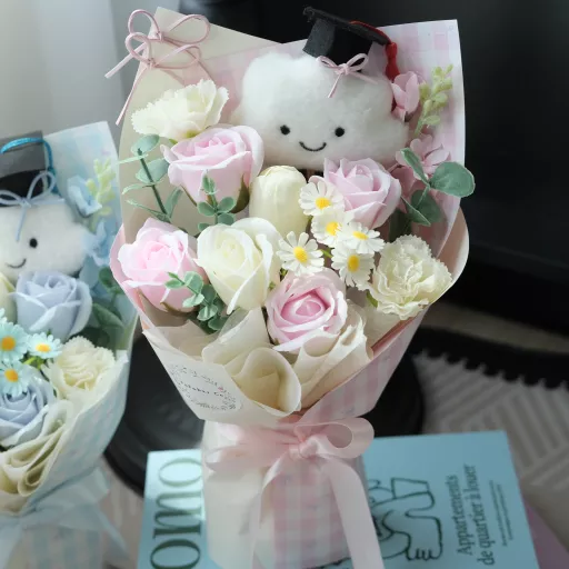 Cloudy Graduation Bouquet – Pink